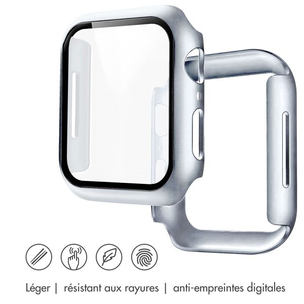 iMoshion Coque rigide à couverture complète Apple Watch Series 7 / 8 / 9 - 45 mm - Argent