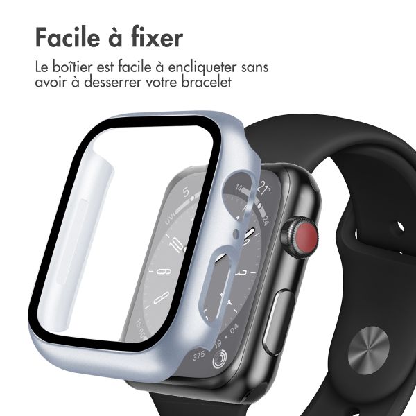 iMoshion Coque rigide à couverture complète Apple Watch Series 7 / 8 / 9 - 45 mm - Argent