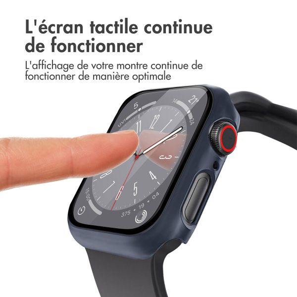 imoshion Coque rigide à couverture complète Apple Watch Series 7 / 8 / 9 - 45 mm - Bleu foncé