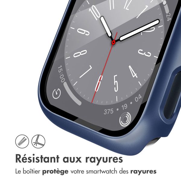 imoshion Coque rigide à couverture complète Apple Watch Series 7 / 8 / 9 - 45 mm - Bleu foncé