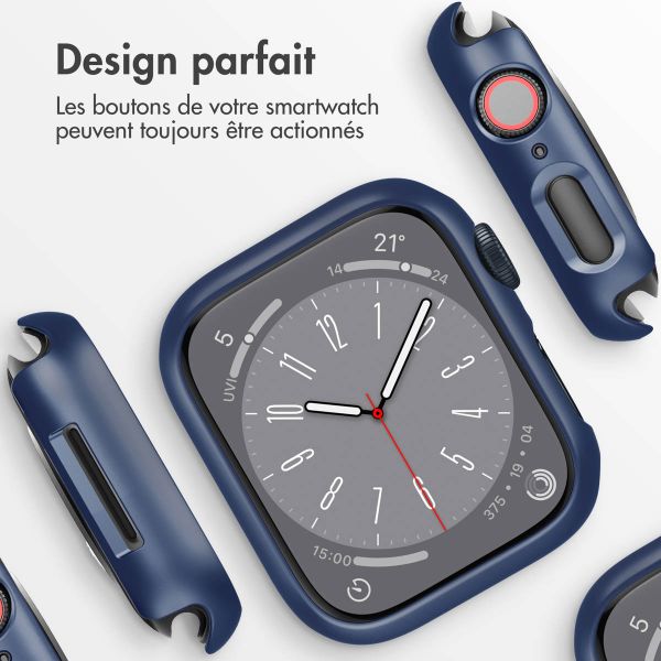 imoshion Coque rigide à couverture complète Apple Watch Series 7 / 8 / 9 - 45 mm - Bleu foncé