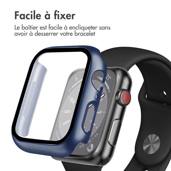 imoshion Coque rigide à couverture complète Apple Watch Series 7 / 8 / 9 - 45 mm - Bleu foncé