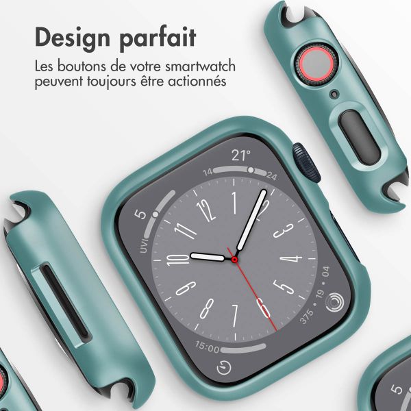 imoshion Coque rigide à couverture complète Apple Watch Series 7 / 8 / 9 - 45 mm - Vert foncé