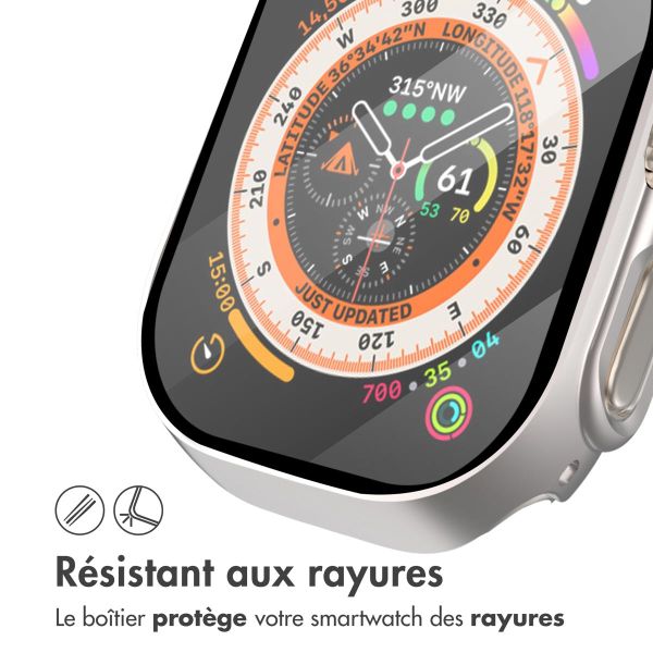 imoshion Coque rigide à couverture complète Apple Watch Ultra / Ultra 2 - 49 mm - Titanium