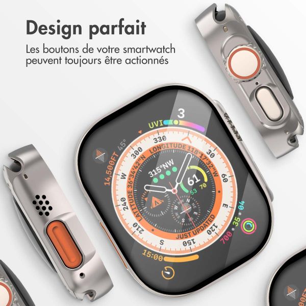 imoshion Coque rigide à couverture complète Apple Watch Ultra / Ultra 2 - 49 mm - Titanium