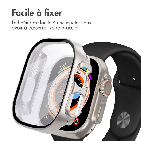 imoshion Coque rigide à couverture complète Apple Watch Ultra / Ultra 2 - 49 mm - Titanium