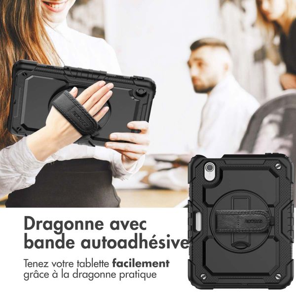 Accezz ﻿Coque arrière robuste avec bandoulière iPad mini 6 - Noir