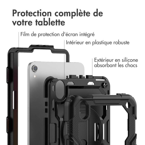 Accezz ﻿Coque arrière robuste avec bandoulière iPad mini 6 - Noir