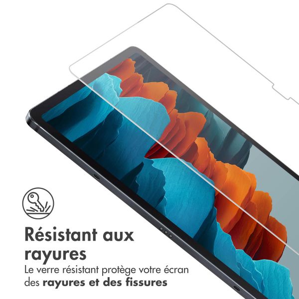 iMoshion Protection d'écran en verre trempé Samsung Galaxy Tab S9 FE Plus / Tab S9 Plus / S8 Plus / S7 Plus / Tab S7 FE 5G - Transparent 