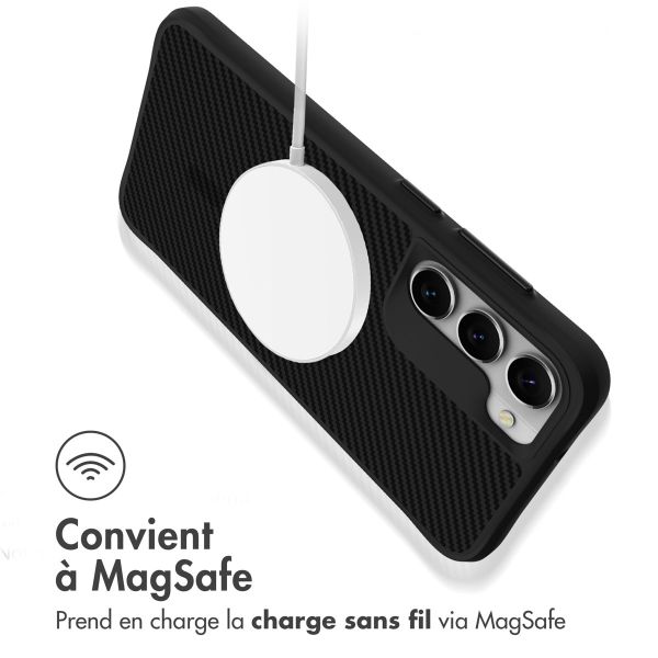 imoshion Rugged Hybrid Carbon Case avec MagSafe Samsung Galaxy S23 Plus - Noir