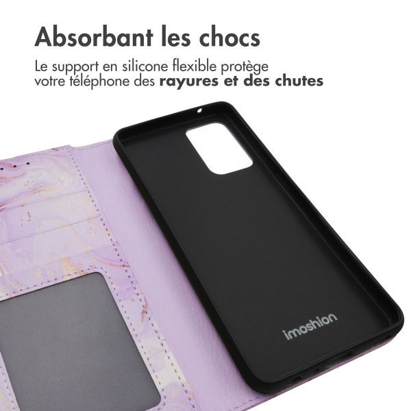 imoshion ﻿Étui de téléphone portefeuille Design Samsung Galaxy A52(s) (5G/4G) - Purple Marble