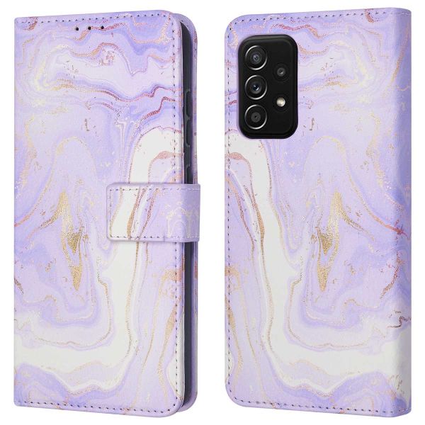 imoshion ﻿Étui de téléphone portefeuille Design Samsung Galaxy A52(s) (5G/4G) - Purple Marble