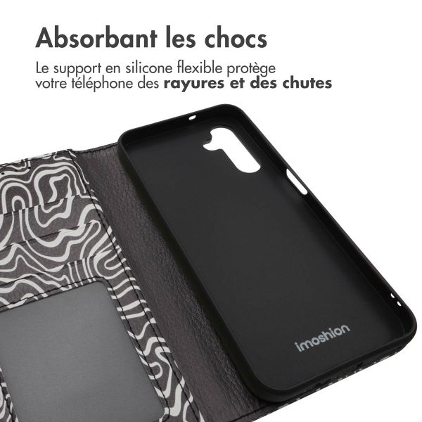 iMoshion ﻿Étui de téléphone portefeuille Design Samsung Galaxy A14 (5G/4G) - Black And White