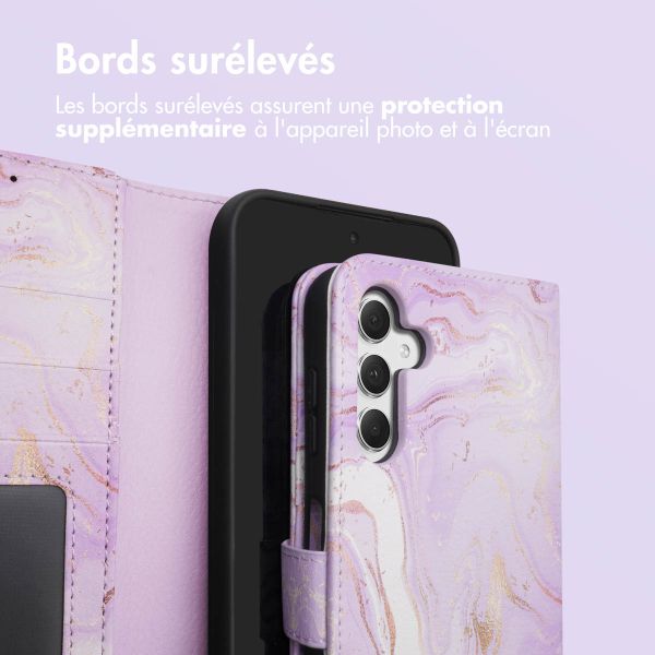 imoshion ﻿Étui de téléphone portefeuille Design Samsung Galaxy A54 (5G) - Purple Marble