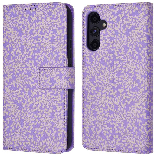 iMoshion ﻿Étui de téléphone portefeuille Design Samsung Galaxy A34 (5G) - Purple White Flowers