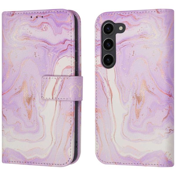 imoshion ﻿Étui de téléphone portefeuille Design Samsung Galaxy S23 - Purple Marble