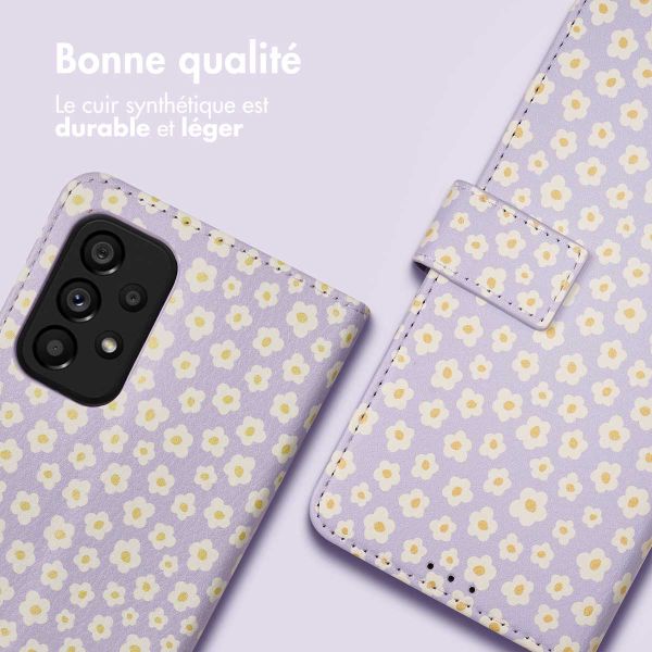 imoshion ﻿Étui de téléphone portefeuille Design Samsung Galaxy A53 - White Daisy