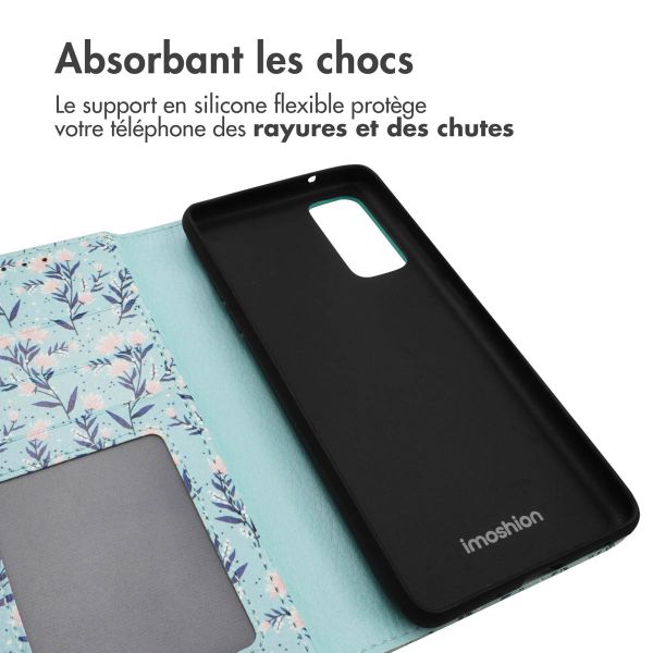 imoshion ﻿Étui de téléphone portefeuille Design Samsung Galaxy S20 FE - Blue Flowers