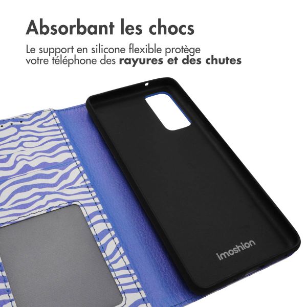 imoshion ﻿Étui de téléphone portefeuille Design Samsung Galaxy S20 FE - White Blue Stripes