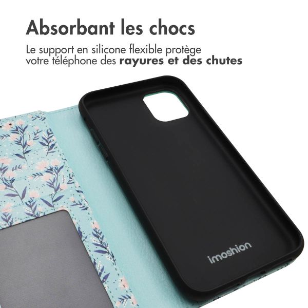 iMoshion ﻿Étui de téléphone portefeuille Design iPhone 11 - Blue Flowers