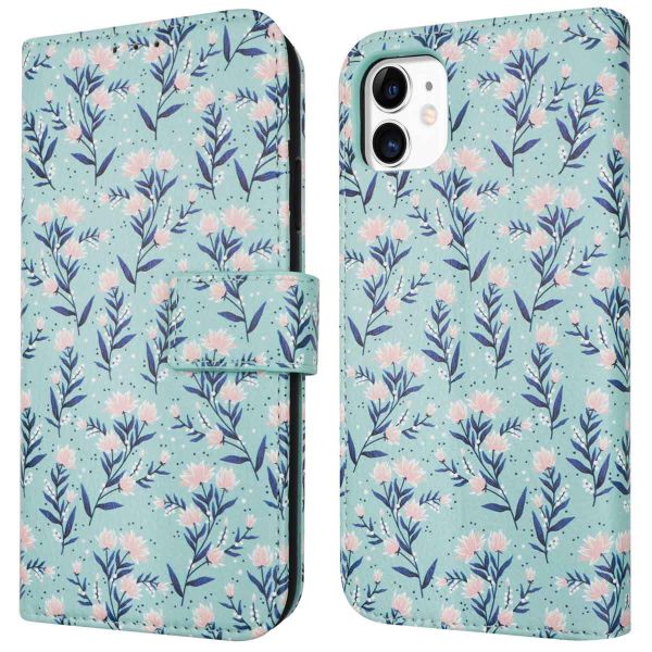 iMoshion ﻿Étui de téléphone portefeuille Design iPhone 11 - Blue Flowers