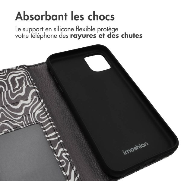 iMoshion ﻿Étui de téléphone portefeuille Design iPhone 11 - Black And White