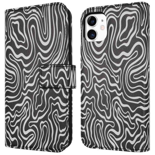 iMoshion ﻿Étui de téléphone portefeuille Design iPhone 11 - Black And White