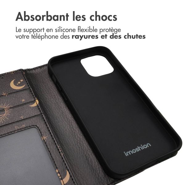 iMoshion ﻿Étui de téléphone portefeuille Design iPhone 12 (Pro) - Sky Black