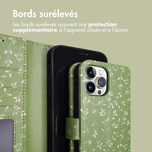 imoshion ﻿Étui de téléphone portefeuille Design iPhone 12 (Pro) - Green Flowers