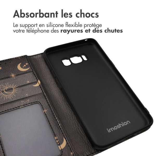 iMoshion ﻿Étui de téléphone portefeuille Design Samsung Galaxy S8 - Sky Black