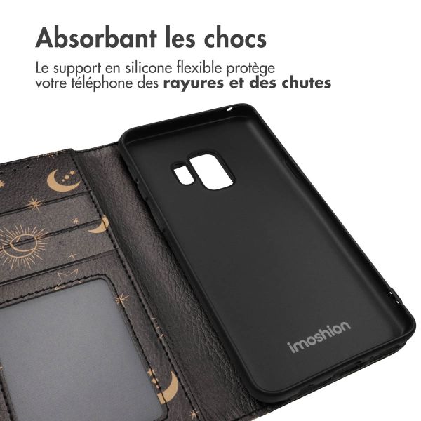 iMoshion ﻿Étui de téléphone portefeuille Design Samsung Galaxy S9 - Sky Black