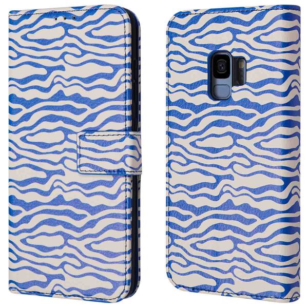 iMoshion ﻿Étui de téléphone portefeuille Design Samsung Galaxy S9 - White Blue Stripes