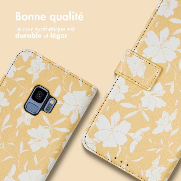 iMoshion ﻿Étui de téléphone portefeuille Design Samsung Galaxy S9 - Yellow Flowers