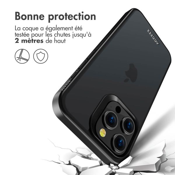 Accezz Coque Givrée Robuste iPhone 15 Pro Max - Noir