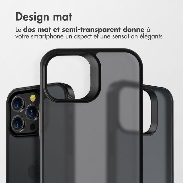 Accezz Coque Givrée Robuste iPhone 15 Pro Max - Noir