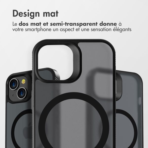 Accezz Coque Givrée Robuste avec MagSafe iPhone 15 Plus - Noir