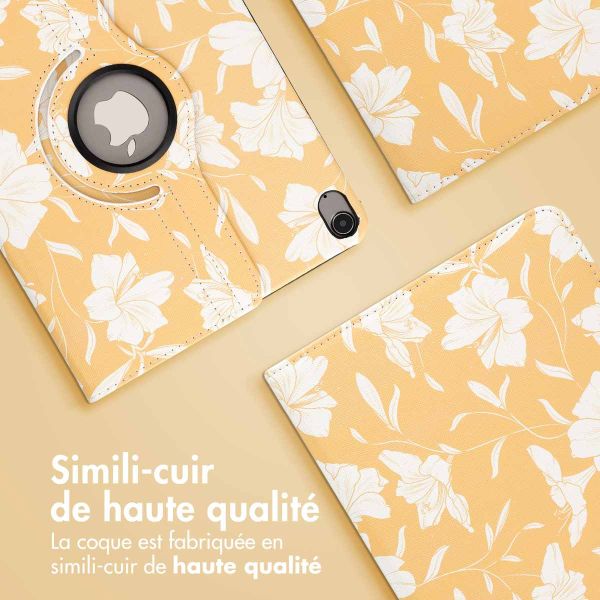 iMoshion Coque tablette Design rotatif à 360° iPad Air 5 (2022) / Air 4 (2020) - Yellow Flowers