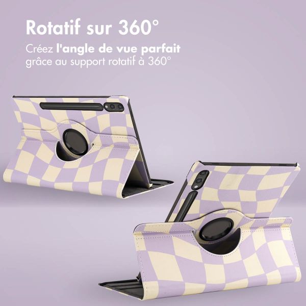 imoshion Coque tablette Design rotatif à 360° Samsung Galaxy Tab S9 Plus - Dancing Cubes