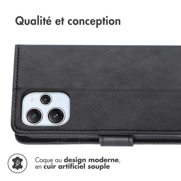 iMoshion Étui de téléphone portefeuille Luxe Xiaomi Redmi 12 - Noir