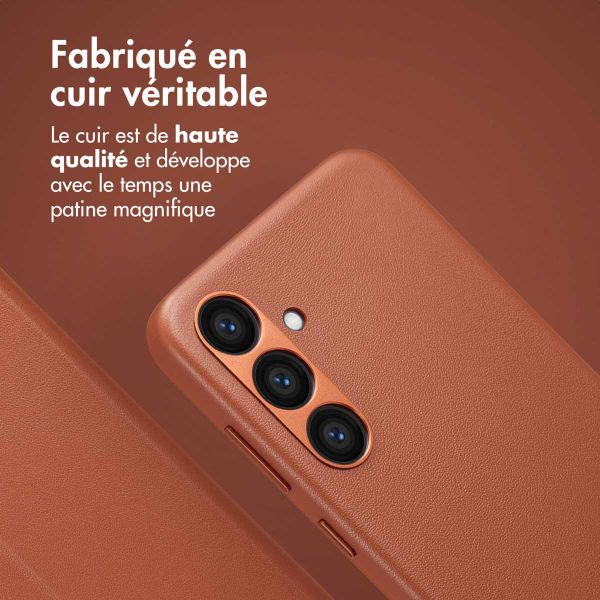 Accezz Étui de téléphone portefeuille en cuir 2-en-1 avec MagSafe Samsung Galaxy S23 FE - Sienna Brown