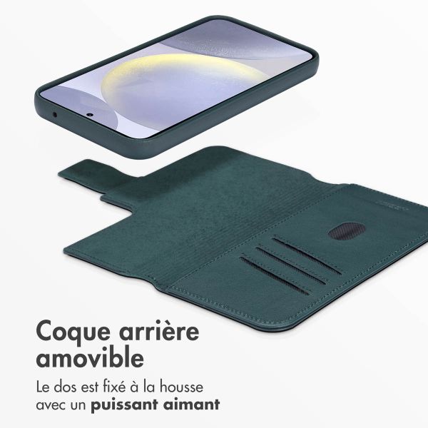 Accezz Étui de téléphone portefeuille en cuir 2-en-1 avec MagSafe Samsung Galaxy S24 Plus - Cedar Green