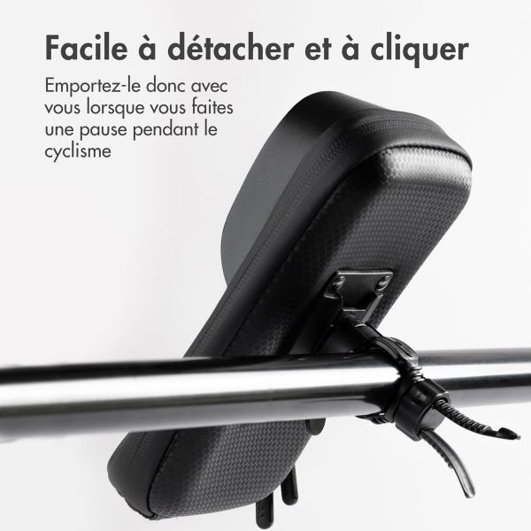 iMoshion Support de téléphone pour vélo résistant aux éclaboussures avec pare-soleil - Noir