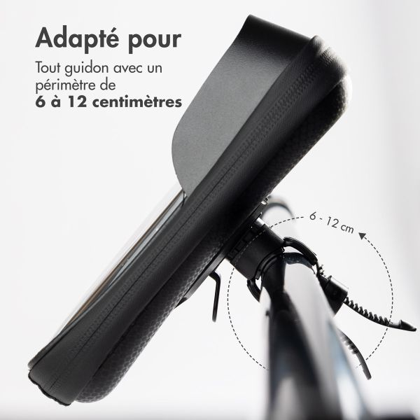 iMoshion Support de téléphone pour vélo résistant aux éclaboussures avec pare-soleil - Noir