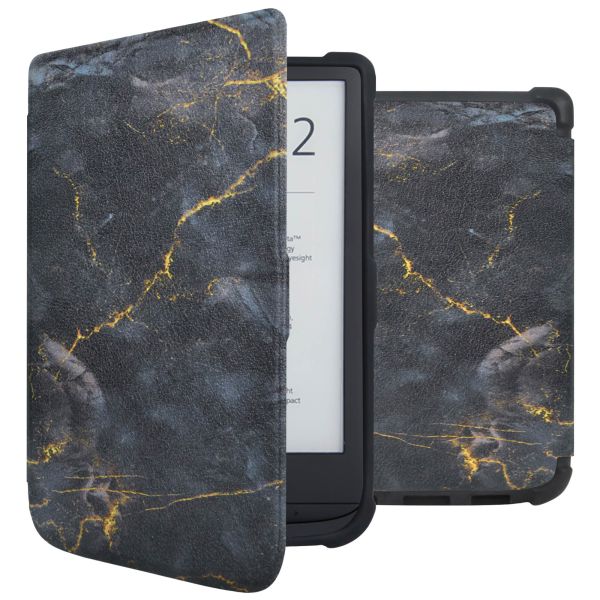 iMoshion Slim Soft Sleepcover Pocketbook Touch Lux 5 / HD 3 / Basic Lux 4 / Vivlio Lux 5 - Black Marble