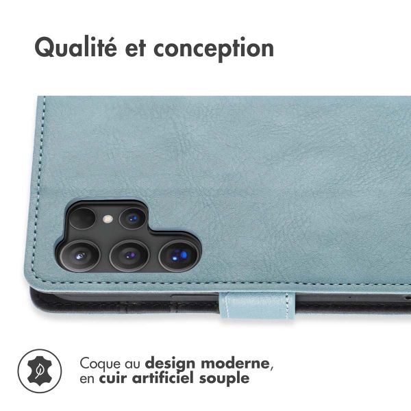 iMoshion Étui de téléphone portefeuille Luxe Samsung Galaxy S24 Ultra - Bleu clair