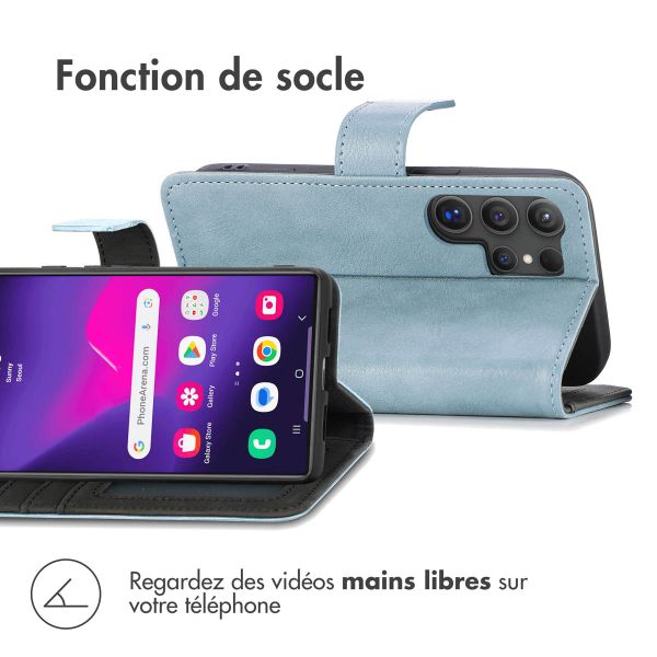 imoshion Étui de téléphone portefeuille Luxe Samsung Galaxy S24 Ultra - Bleu clair