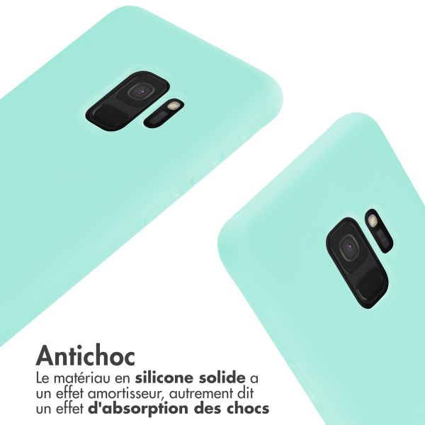 imoshion Coque en silicone avec cordon Samsung Galaxy S9 - Menthe verte