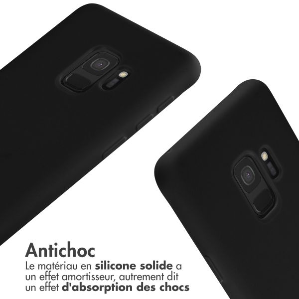 imoshion Coque en silicone avec cordon Samsung Galaxy S9 - Noir