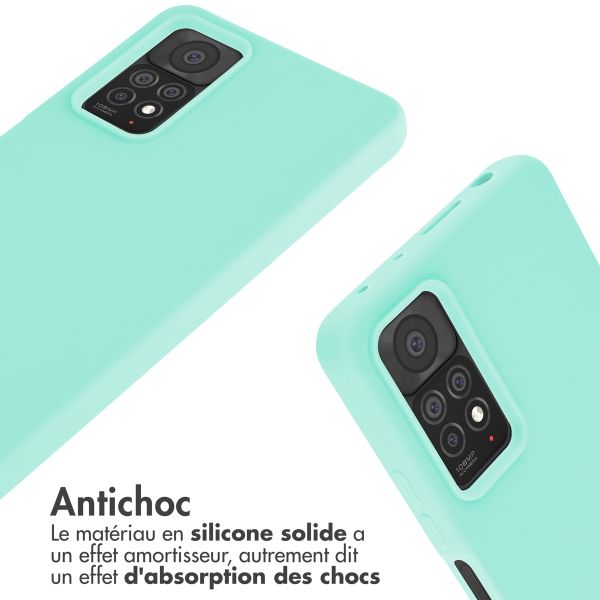 imoshion Coque en silicone avec cordon Xiaomi Redmi Note 11 Pro  - Menthe verte