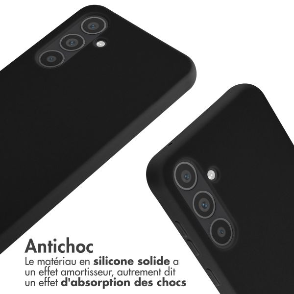 iMoshion Coque en silicone avec cordon Samsung Galaxy A35 - Noir